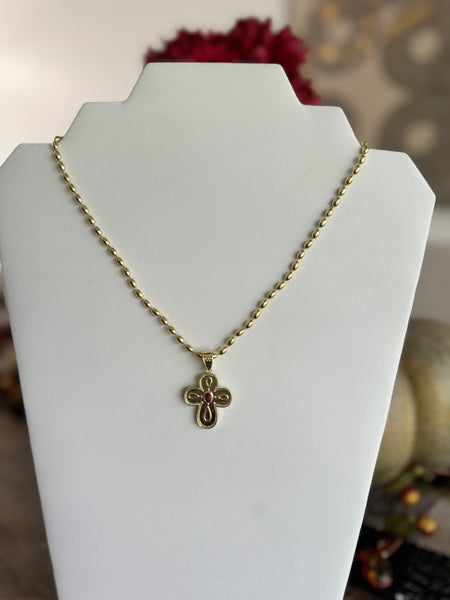 Vintage Cross Necklace